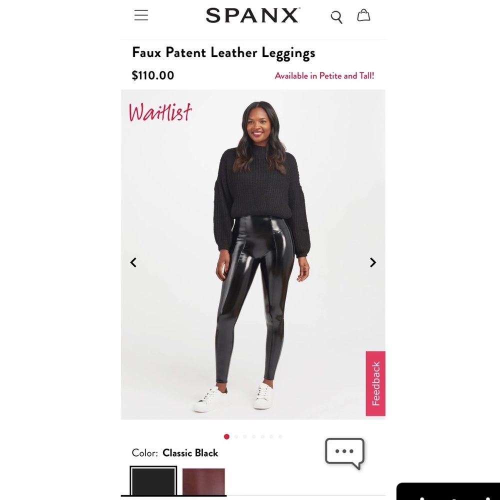 SPANX Faux Patent Leather Leggings